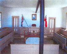 View of the interior of the Argyle Township Court House, showing the surviving interior forms, furnishings and fittings, 2003.; Parks Canada Agency / Agence Parcs Canada, Scott Muise, 2003.