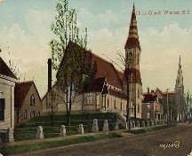 1910 view of Christ Church, Windsor, NS.; Courtesy of the Nova Scotia Museum History Collection, 91.91.65