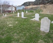 View of graves and markers, taken 2007; Town of St. Anthony, 2008