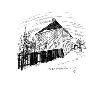 View of a drawing of Martin McNamara House, 15 Plank Road, done 1975 by Jean Ball.; Gift of Heritage, Newfoundland Historic Trust third edition