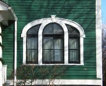 This photograph shows the ornate palladian window, 2006; City of Saint John
