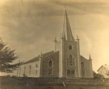 Front elevation, United Baptist Church, Mahone Bay, NS, circa 1885.; Courtesy of United Baptist Church, Mahone Bay