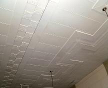 This image shows the Moderne Style patterned ceiling, 2009 ; Village of Chipman