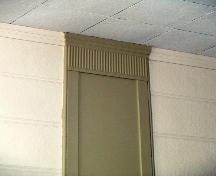 This interior image shows a Moderne style flat pilaster, 2009; Village of Chipman