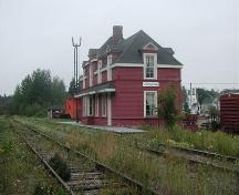 North east corner, Orangedale Railway Station, Orangedale, Nova Scotia, 2002.; Inverness County Heritage Advisory Committe, 2002.
