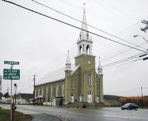Angled view of the church taken from Première Street; Madawaska Planning Commission