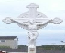 Photo view of detail of the Crucifix, part of the monument at The Plot, Branch, NL, 2008; Andrea O'Brien, HFNL, 2008