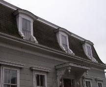 Detail of the front dormers of the J. W. Bingay / Dr. Morton House, Yarmouth, NS, 2006.; Heritage Division, NS Dept. of Tourism, Culture and Heritage, 2006