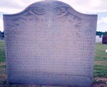 Townsend stone in Geddie Memorial cemetery; George Sanborn, 2005