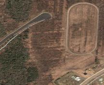 Vue aérienne de la piste de course pour chevaux; Google Earth