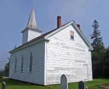 Rear and side elevations, Goat Island Baptist Church, Upper Clements, NS, 2009.; Heritage Division, NS Dept. of Tourism, Culture and Heritage, 2009