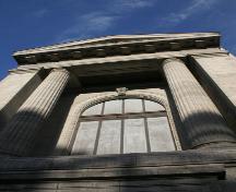 Detail of the main elevation of the Mitchell-Copp Building, Winnipeg, 2007; Historic Resources Branch, Manitoba Culture, Heritage, Tourism and Sport, 2007