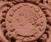 Detail of cameo of Queen Victoria above entrance; Province of PEI, Brian Simpson, 2007