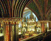 Interior view of Notre-Dame Roman Catholic Church / Basilica; Parks Canada/Parcs Canada, 1994.