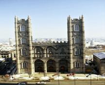 Exterior view of the Notre-Dame Roman Catholic Church / Basilica; Parks Canada/Parcs Canada, 1994.