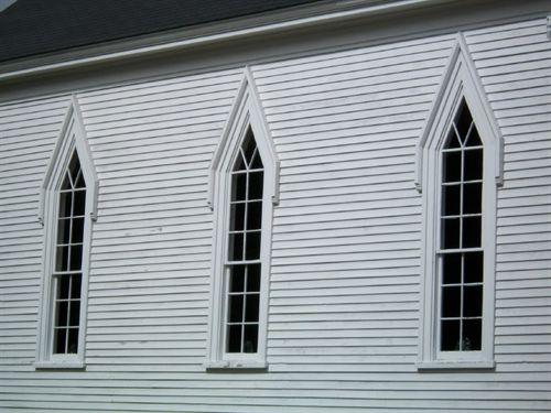 Gothic Revival Windows with Pointed Arches