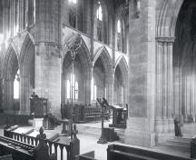 Anglican Cathedral, interior view, date and photographer unknown, possibly pre-20th century.; Centre for Newfoundland Studies photo 2.02.009