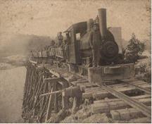 CPR Bridge being built over the Maitland River.; Reuben R. Sallows (1855 – 1937), n.d.