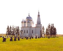 View of St. Michael's Greek Orthodox Church and surrounding grounds, 2004.; Government of Saskatchewan, James Winkel, 2004