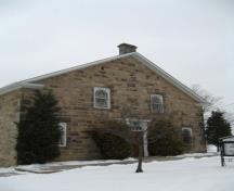 Of note is the rustic stone exterior.; Town of Milton, ND.