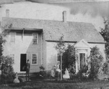 The Manson family outside of their Lochaber, Antigonish Co. family home; Antigonish Heritage Museum