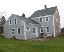 Northeast elevation, Abraham Lent House, Tusket, NS; Heritage Division, NS Dept. of Tourism, Culture and Heritage, 2009
