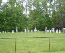 Of note are the marble and granite headstones of some of Markham's early settlers.; Kirsten Pries, 2008.