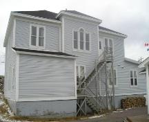 View of the harbour-facing facade of Fogo Courthouse and Public Building, Fogo, NL. Photo taken 2009. ; Town of Fogo 2009
