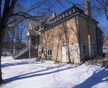 Corner view of Homer Watson House / Doon School of Fine Arts, showing its irregular massing, 1995.; Parks Canada Agency / Agence Parcs Canada, J. Butterill, 1995.