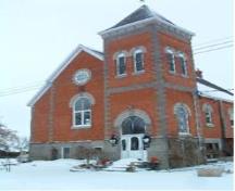 Of note is the 60-foot red-brick tower.; Municipality of Huron East, 2008.