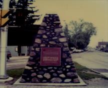 Vue générale de la plaque au Lieu historique national du Canada de Port Stanley, 1989.; Parks Canada Agency / Agence Parcs Canada, 1989.
