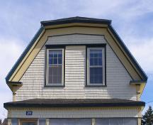 Detail of the front gable of the James Atkins House in the Town of Lockeport, NS.; NS Dept. of Tourism, Culture & Heritage, 2009