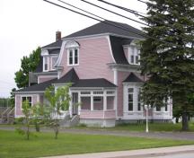 This image shows the southeast corner of the house; Bernard LeBlanc