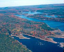 Aerial view of the Mud Lake Stream area; Province of New Brunswick