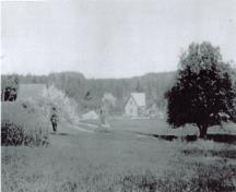 This distant image shows the Bancroft House many years ago; Grand Manan Historical Society