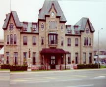 General view of the Newfoundland Railway Headquarters National Historic Site of Canada  terminus and headquarters building, 1997.; Public Works and Government Services Canada / Travaux publics et Services gouvernementaux Canada, 1997.