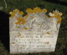 This ornate headstone for Clara Kent is an example of one of the more interesting stones in this cemetery; Grand Manan Historical Society