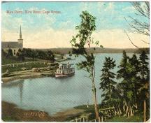 Historic image of Union Presbyterian Church and the Mira ferry at Albert Bridge, Cape Breton, N.S.; Courtesy of the Nova Scotia Museum, 2010

