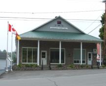 Image taken in 2009 of the exterior front entrance to Hartland Town Hall; Doris E. Kennedy