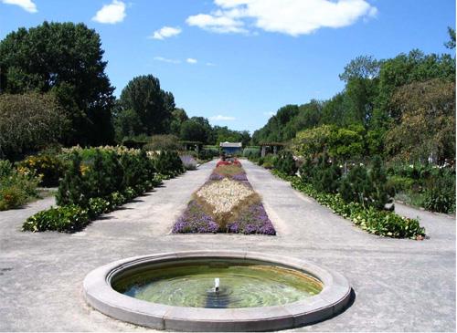 Vue générale du jardin botanique de Montréal.