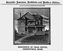 Rendering of similar design from Greenfield, Mass.; Scientific American, August 1888