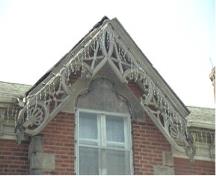 Of note is the decorative bargeboard on the centre gable.; Town of Milton, ND.