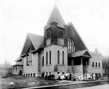 Exterior view of West End Methodist Church, ca. 1911; Sixth Avenue United Church