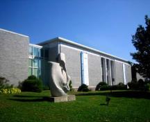 Image of the Beaverbrook Art Gallery showing west wing and central entrance; City of Fredericton