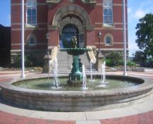 Installed in 1885, the City Hall Fountain became the focal point of Phoenix Square, featuring "Freddy the Nude Dude"; City of Fredericton