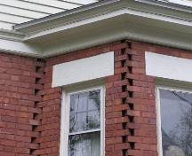 Charles B. McMullen House, Brickwork Detail, 2004; Heritage Division, N.S. Dept. of Tourism, Culture and Heritage, 2004