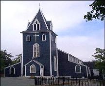Exterior photo, main facade, of St. Thomas' Church, 008 Military Road, St. John's, NL.; HFNL 2005