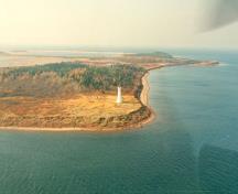 Aerial view of Cape Jourimain, NB, lightstation, 1990.; Department of Transport/Ministère des Transports, 1990.