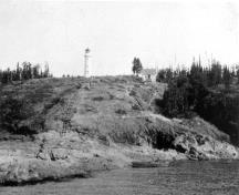Vue générale du milieu environnant de la Tour de phare, 1922.; National Archives of Canada / Archives nationales du Canada, PA-148794, 1922.