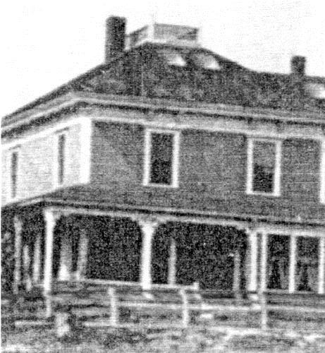 La maison Mansfield, l'angle sud-ouest, vers 1910